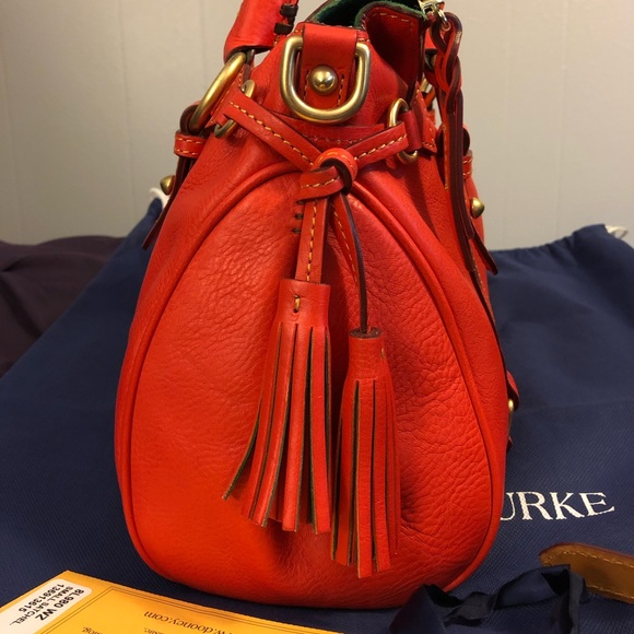 EUC STRAWBERRY Dooney Florentine Small Satchel - Picture 4 of 8